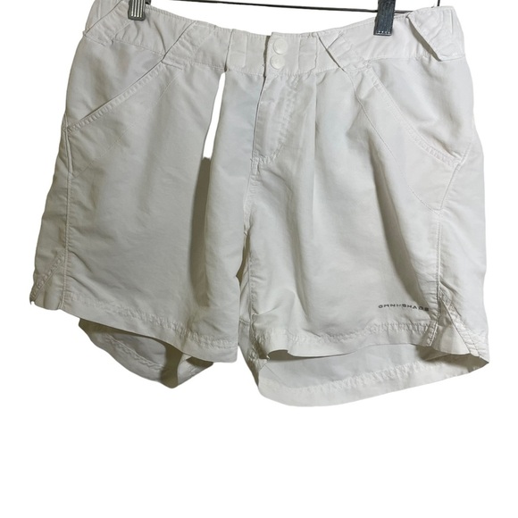 Columbia PFG women’s shorts white zipper front pockets fishing omnishade X-Large - Picture 5 of 11